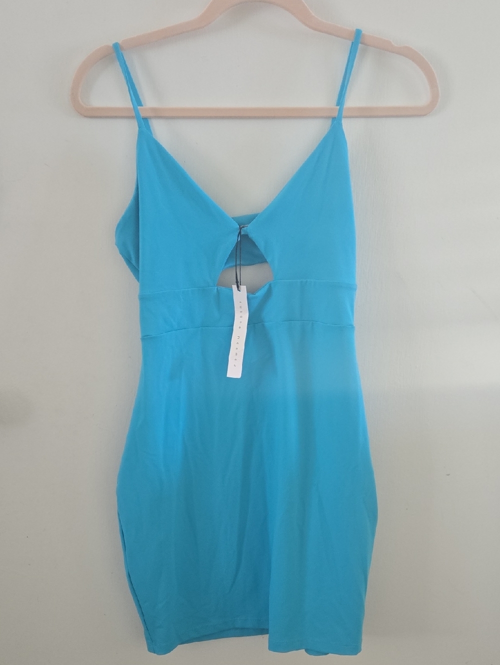 Susana Monaco bright turquoise mini dress in a soft stretch fabric